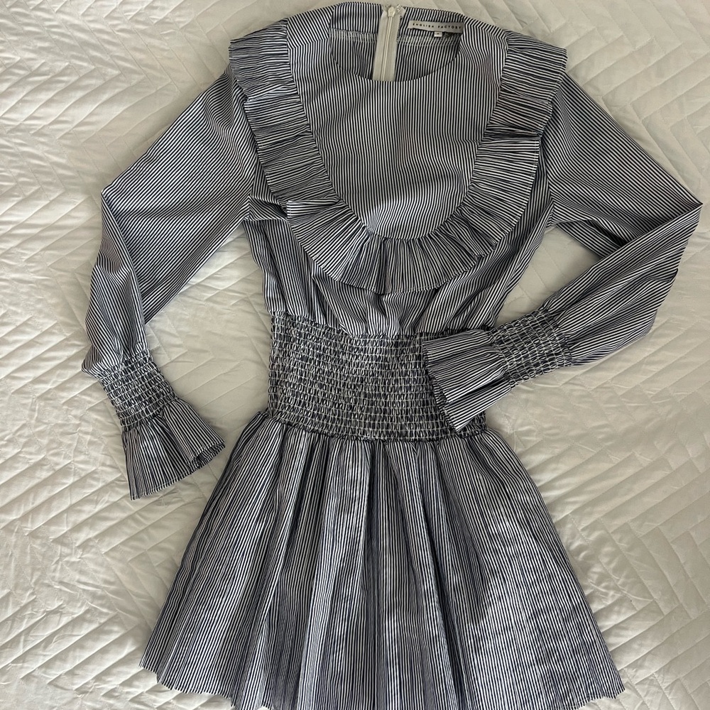 English Factory Navy Striped Blouse
